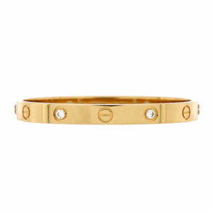 Cartier  Love 4 Diamond Bracelet 18K Yellow Gold with Diamonds